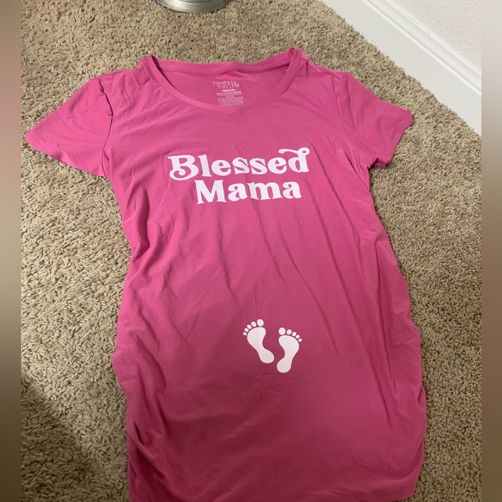 Blessed Mama Maternity Shirt - Size Small